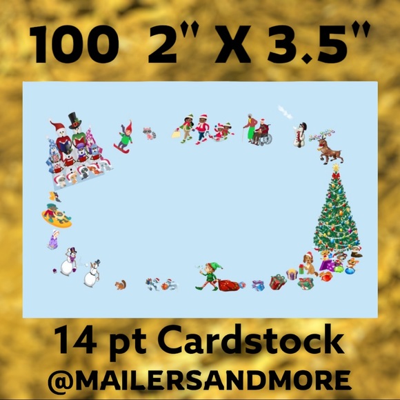 100 Christmas Village Characters Thank You Cards. PRICE IS FIRM - Picture 1 of 1